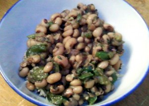 Black-Eyed Peas over Brown Rice