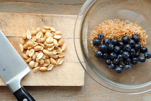 Ingredients for Crunchy Blueberry Topping