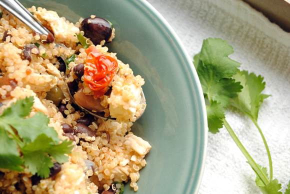 Quinoa with Roast Vegetables, Kalamata Olives, Black Beans and Feta Cheese Quinoa with Roast Vegetables, Kalamata Olives, Black Beans and Feta Cheese