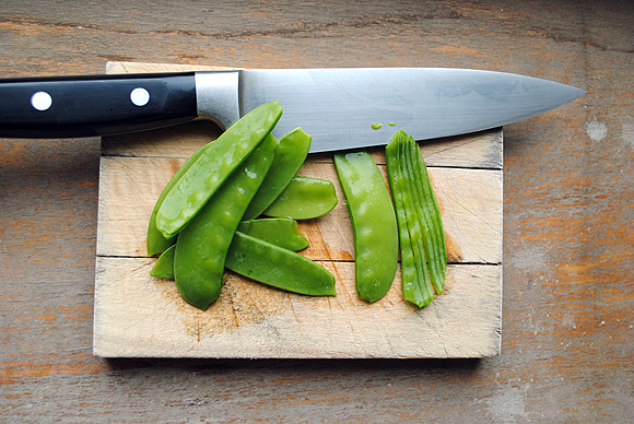 Cutting Snow Peas