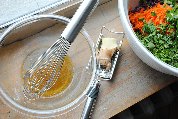 Making the Asian-Inspired Vinaigrette