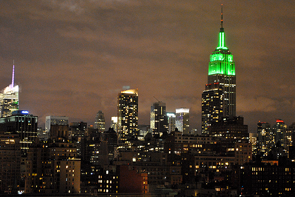 New York City Skyline at night. New York City Skyline at night.