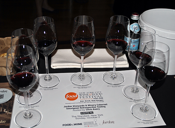 Jordan's Winery's vintages from 2001 to 2007